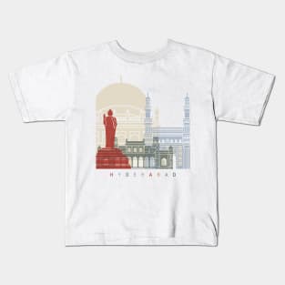 Hyderabad skyline poster Kids T-Shirt